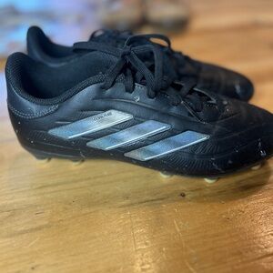 adidas Copa Pure Soccer cleats black silver distinct 3 stripes US Sz 4.5